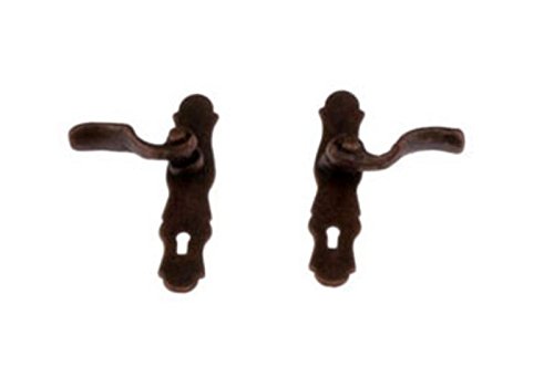 New!!! Dollhouse Miniature French Door Handles in Bronze Finish