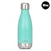 MIRA 12 oz Insulated Water Bottle - Slim Stainless Steel Cola Shape Thermos - Double Wall Hot & Cold Flask (24Hr Cold/12Hr Hot) - Teal