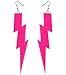 JustinCostume Women's 80s Outfit Accessories Neon Earrings Leg Warmers Gloves, E