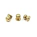10- Pack 10mm Sam Browne Solid Brass Round Button Studs,Leather Craft Belt Chicago Screws Solid Brass Studs Nail Rivets DIY for Belt Wallet Handbag (10MM)
