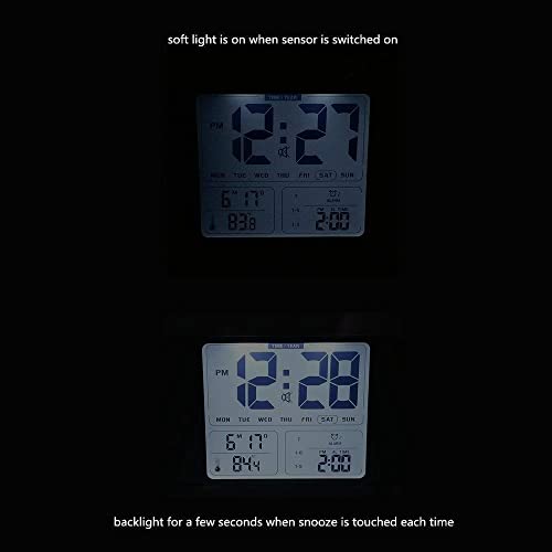 Talking Alarm Clock with Female Voice Broadcast, Smart Talking Clock with Hourly Chime Function, Low Vision Clock for The Blind Visually Impaired Seniors Elderly People (Blue Color)