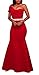 Grace's Secret Women's Sexy One Shoulder Ponti Gown Mermaid Evening Maxi Party Dress
