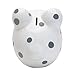 Child to Cherish Ceramic Polka Dot Piggy Bank for Boys, Gray
