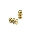 10- Pack 10mm Sam Browne Solid Brass Round Button Studs,Leather Craft Belt Chicago Screws Solid Brass Studs Nail Rivets DIY for Belt Wallet Handbag (10MM)