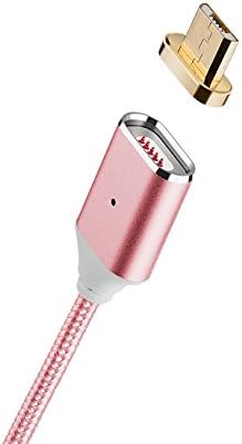 SUKAR 4th Generation Magnetic Braided USB Charging Cable for Samsung Galaxy S2 S3 S4 S6 , Note 2/3/4/5, LG G4 G3, Sony Xperia Z5 Premium/Compact etc 3.3ft 1M (Rose Gold For Android / Samsung)