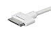 6ft Slimfit USB Sync Cable for All 30-pin iPad iPhone and iPod White for iPhone 4 / 4S, iPhone 3G / 3GS, iPad 1/2 / 3, iPod