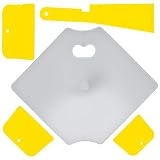 Custom Shop Automotive 1725 Body Filler Mixing Board with 3-Plastic Spreaders - (4", 5" and 6") Great for Spreading Acrylic Paint for Pouring Art and Goop Scoop Epoxy Pour Viening