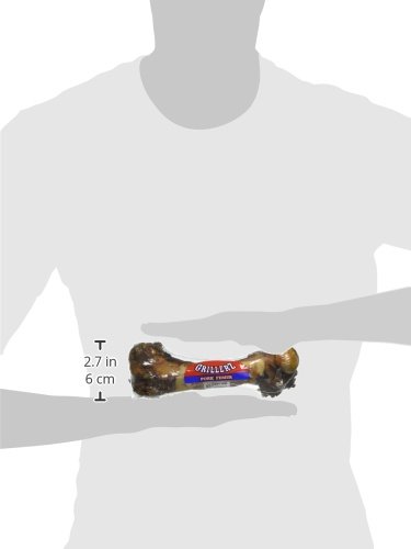 GRILLERZ PORK FEMUR BONE, 1 COUNT, RAWHIDE FREE, ALL NATURAL TREAT FOR ALL BREEDS, GLUTEN FREE, LONG LASTING, EASY TO DIGEST, FOR ADULT LIFE STAGES, DOG CHEW FOR HEALTHY TEETH