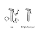 Bidet Toilet Sprayer, Stainless Steel Toilet Handheld Showers Muslim Shattaf Bidet Taps for Personal Hygiene, Toilet Cleaning, Pet Bath, Cloth Diaper, Mop Pool, Washing Machine (Single Sprayer)