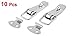 Uxcell a14042900ux0626 Hardware Toolbox Drawer Stainless Steel Toggle Latch 10 Set (Pack of 10)
