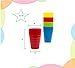 PLASKIDY Reusable Plastic Cups - Set of 10 Kids Cups - 15 oz Plastic Cups for Kids - BPA Free Cups - Dishwasher Safe Cups - Assorted Colored Cups - Great Kids Drinking Cups
