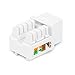 VICTEK 10-Pack CAT6 RJ45 Modular Keystone Wall Jack, Female to Female 110 Punch-Down Keystone Jack Inline Coupler - White