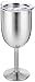 Stainless Steel Wine Glasses, Double Wall Insulated with Lids - Set of 2, Metal Wine Glass for Outdoor Travel, Camping, Red White Wine Goblet, 14oz, Unbreakable, Shatterproof, Portable, BPA Free