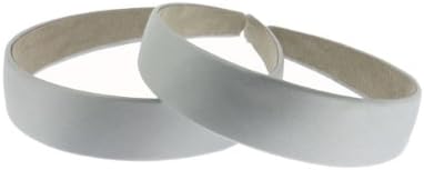 Trimweaver 12-Piece 25mm Satin Covered Headband, 1-Inch, Silver