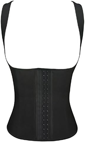 Women Hot Sweat Body Shaper Tank Top Tummy Fat Burner Slimming Sauna Vest Weight Loss Shapewear - LTSnake (Black+Bucket, M)