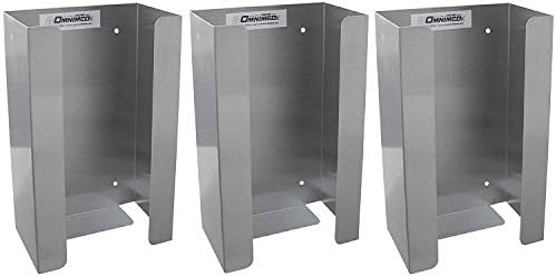 Omnimed Stainless Steel Single Glove Box Holder, Stainless Steel (3-(Pack))