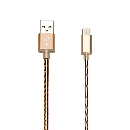 USB Type C Cable, MKOAWA USB C Cable 1m / 3.3ft Metal Braided Fast Charger Cord (USB 3.0) for Samsung Galaxy Note 8, S8, S8 Plus, LG G6 G5 V30 V20, Google Pixel, Nintendo Switch, Macbook (Gold) - Thumbnail 7