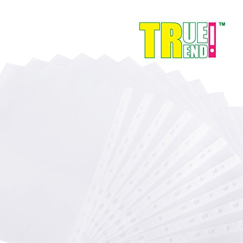 TRUETREND Clear Standard Sheet Protectors | 11 Reinforced Binder Ready Holes – Great for Document Storage, Reports and Presentations – Crystal Clear + A4 Size, Box of 100 - Thumbnail 4