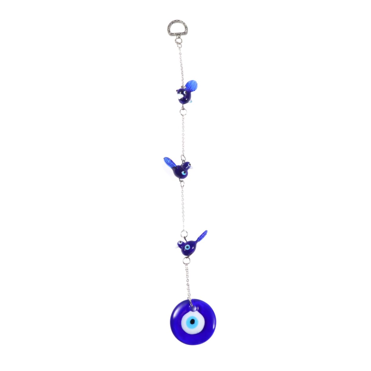 Yardwe 1pc Chinese Feng Shui Charm Turkish Evil Eye Wall Hanging Blessing Wall Hanging Blue Ornament Blue Glass Decor Metal Trim Wall Evil Eyes Home Pendant Home Hanging Decoration Amulet