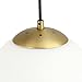 Light Society Zeno Globe Pendant, Matte White with Brass Finish, Contemporary Mid Century Modern Style Lighting Fixture (LS-C175-BRS-MLK)