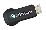 [Upgraded] Miracast Dongle, Foxcesd 5G Wireless Display Stick HDMI Adapter Receiver Streaming Media Share Videos Images Docs from iPhone, iPad, Samsung Android Smart Devices to TV, Monitor or Beamer