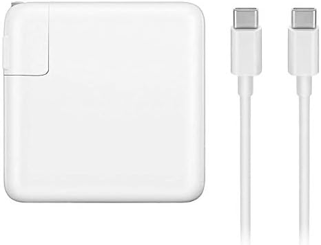 87W USB-C Charger, Replacement power adapter Compatible with Mac Book Pro 15 inch 2016 13 inch 2017 2018 12 inch A1706,A1708 Type-C/USB-C power charger With USB-C to USB-C cable