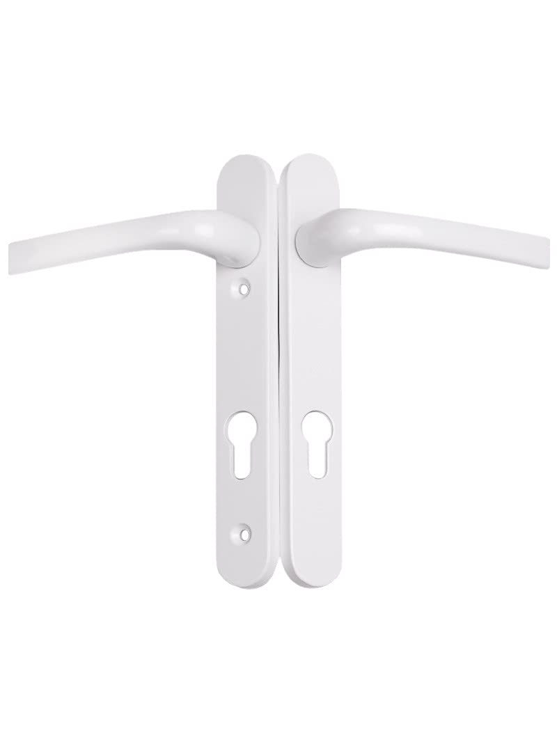 Mila Spring Loaded UPVC Door Handles 123mm Screw Centres - White
