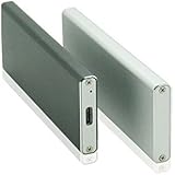 USB 3.1 Portable Hard Disk box, KuGi &reg; USB-C USB 3.1 Type C to M.2 NGFF PCI-E 2 Lane SSD Enclosure for E431 E531 X240 Y410P Y510P (Silver)