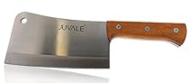 Stainless Steel Heavy Duty Meat Cleaver/Chopper/Butcher Knife - Solid Wood Handle - Professional Quality - for Home & Restaurant Use - 8 Inches