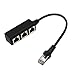 RJ45 Network 1 to 3 Port Ethernet Adapter Splitter,Sprtjoy RJ45 Male to 3 x Female LAN Ethernet Splitter Adapter Cable Compatible with Cat5, Cat5e, Cat6, Cat7 LAN Ethernet Socket Connector Adapter
