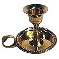 New Age Brass Chamberstick Tapered Candle Holder