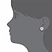 Rhodium Plated Heart Bezel Pink Cubic Zirconia Screw Back Earrings for Little Girls - Safety Screw Back Studs for Baby Girls, Kids & Young Girls - Sparkling Small Heart Love Earrings