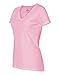 Fruit of the Loom Ladies Heavy Cotton HD V-Neck T-Shirt L39VR-Classic Pink-2XL