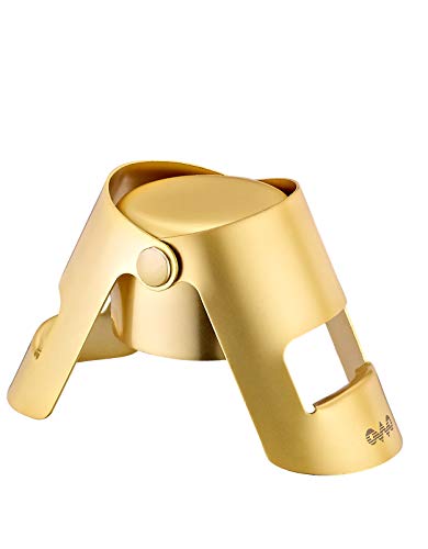 OWO Champagne Stopper, Stainless Steel Bottle Plug Sealer for Sparkling Wine, Superior Leak-Proof Bubble Retaining Saver, No Sharp Edge, No Spill, Fizz Saver, Passed Press Test (Gold & Rose Gold) - Thumbnail 6