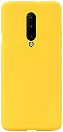 SHUNDA Vegetarian Case for OnePlus 7 Pro Cover Ultra Slim Soft TPU Silicone Matte Shockproof Bumper - Yellow
