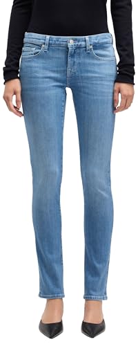 7 For All Mankind Women's Low Skinny Iceflow Jeans, Light Blue, 23W
