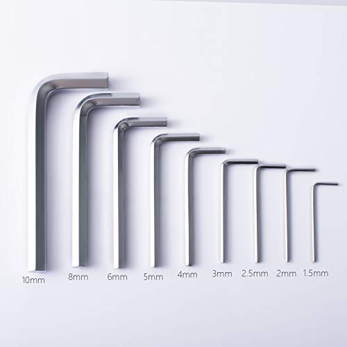 Convy GJ-0049 Arm Hex Key Wrench Set Chrome Vanadium, Metric, set of 9 pieces, Standard - Thumbnail 2