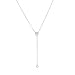 espere CZ Pear Drop Lariat Necklace 16