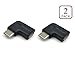 Poyiccot (2-Pack 90 Degree USB C Type C Male to Female Adapter, Right & Left Angled 90 Degree USB-C USB 3.1 Type-C Male to Female Extension Adapter for Laptop & Tablet & Mobile Phone primary