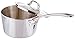 Viking Contemporary 3-Ply Stainless Steel Sauce Pan with Glass Lid, 3.4 Quart Saucepan Cooking Pot, Dishwasher and Oven Safe, Induction Ready, Silver