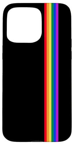 Subtle Gay Pride Flag LGBT Rainbow Stripe Case for iPhone 15 Pro Max
