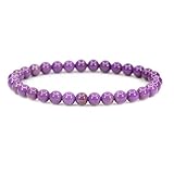 Gem Semi Precious Gemstone 6mm Round Beads Stretch Bracelet 7