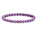 Gem Semi Precious Gemstone 6mm Round Beads Stretch Bracelet 7