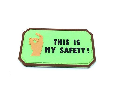 This Is My Safety Blackhawk Down Green PVC Airsoft Patch