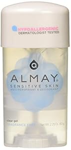 Image of Almay Clear Gel, Anti-Perspirant and Deodorant, Fragrance Free, 2.25-Ounce Stick (Pack of 3)