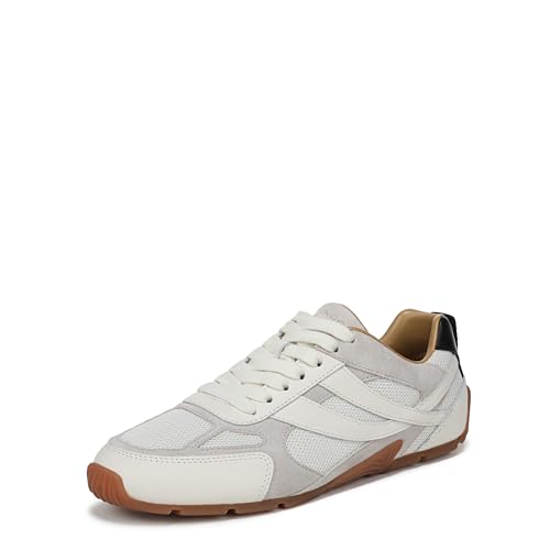 Vince Women's Mojave Mesh Lace-Up Shoes Milk/Horchata/Black Leather 7.5 Medium
