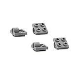 Parts - Plates, Modified Lego 2 x 2 with Pin Hole (PACK of 4 - LBGray)