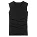 Pishon Men's Sleeveless Tee Shirts Casual V-Neck/Crew Neck Fitted Muscle T-Shirt