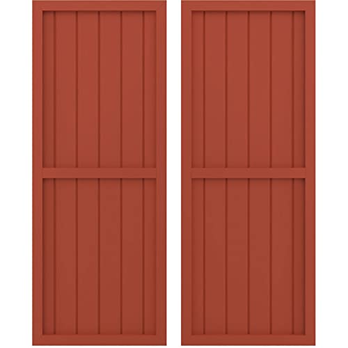 Ekena Millwork ARW101BF621X59CLH Americraft Six Exterior Real Wood Two Equal Pa…