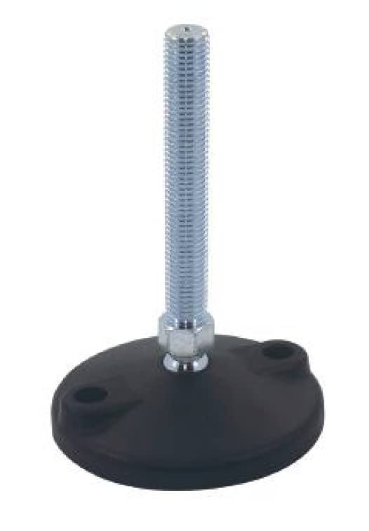 RUBBERGIANT Adjustable Feet M16 x 150mm - Diameter/Base 105mm - Pack of 4 Levelling Feet Conveyor Feet Heavy Duty Tilting Levellers Adjust Equipment Legs Height Max Load Each 1000kg